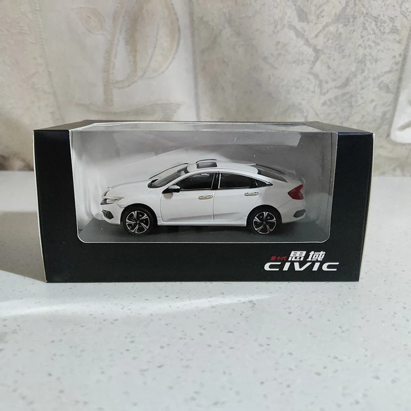 Coche de juguete de simulación Civic a escala 1:43, vehículo de aleación, regalo coleccionable, juguetes de recuerdo para niños