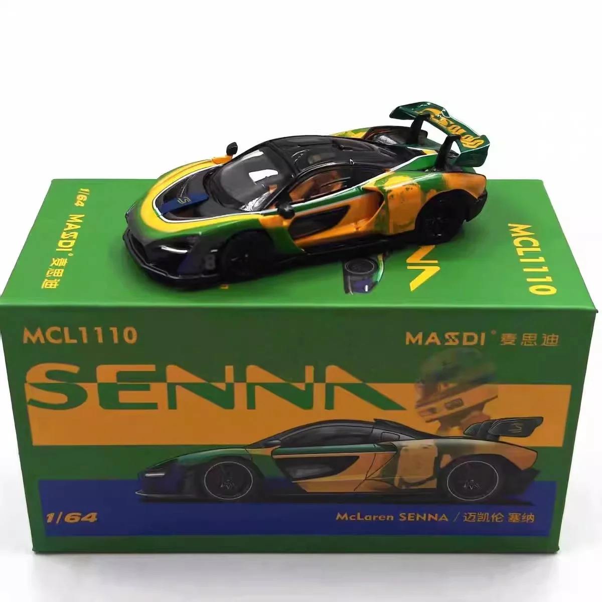 Модель MASSDI 1:64 Модель автомобиля из сплава Senna Supercar