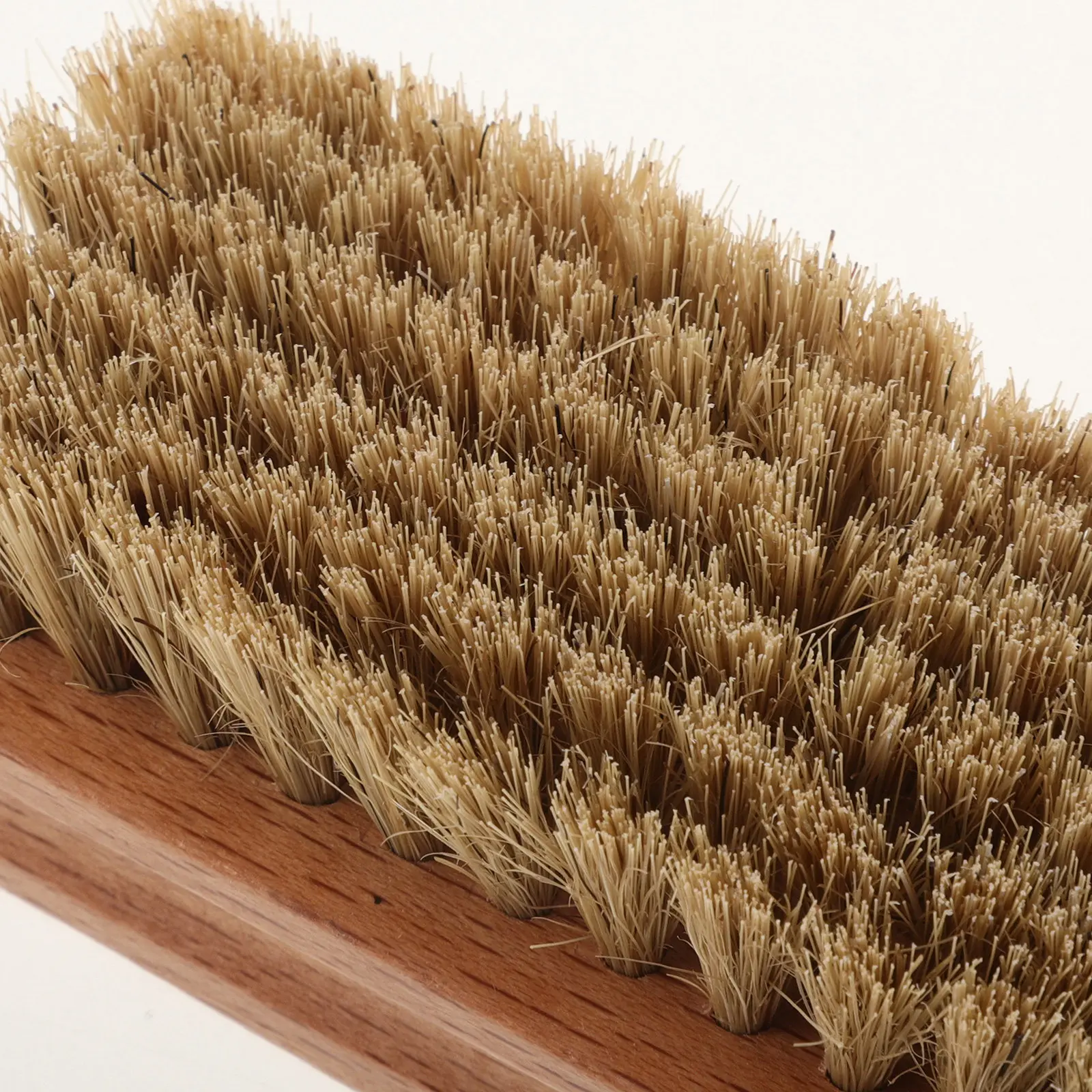 Pig Hair Boot Brush Wood Handle Shoe Cleaner Shine Brush Buffing Cleaner for Vinyl Boots Travel Friendly