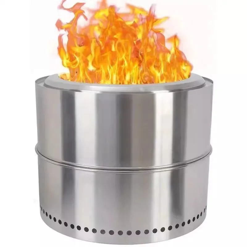 

Outdoor camping firewood large removable convenient stainless steel stove courtyard heating charcoal