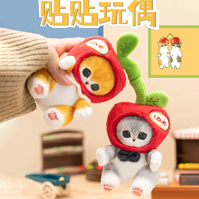 For Cute Shark Cat Lucky Sandy Cherry Paste Refrigerator Paste Magnetic Plush Doll Doll Refrigerator Paste