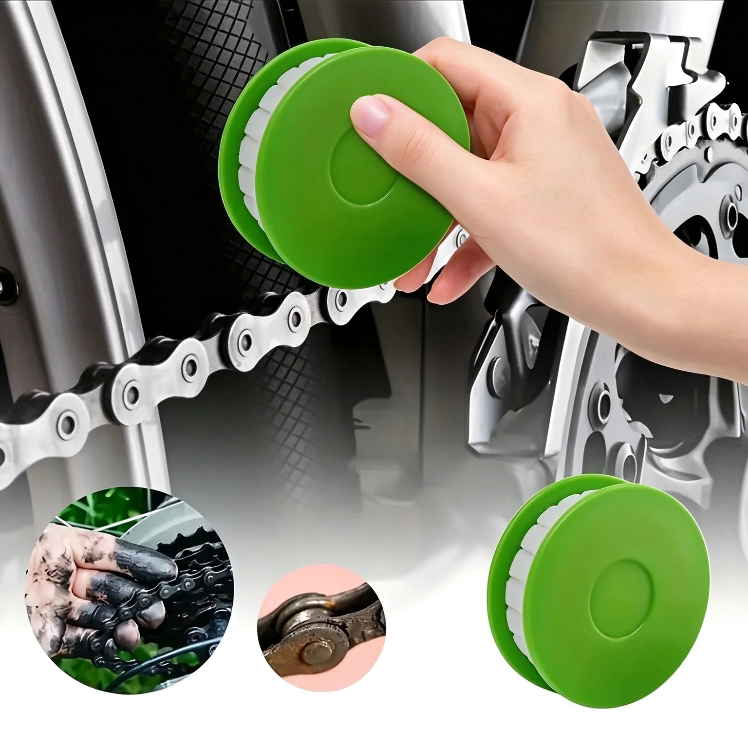 Roller Bike Chain Cleaner Portable Bicycle Chain Scrubber Brush MTB Motorcycle Chain Cleaner Cycling Maintenance Accessories