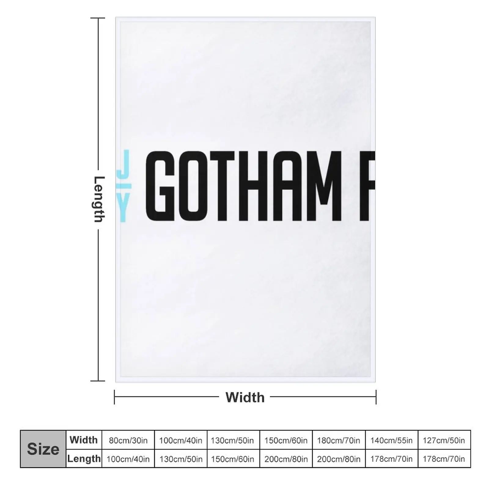 Gotham FC Throw Blanket Softest Thermals For Travel Blankets