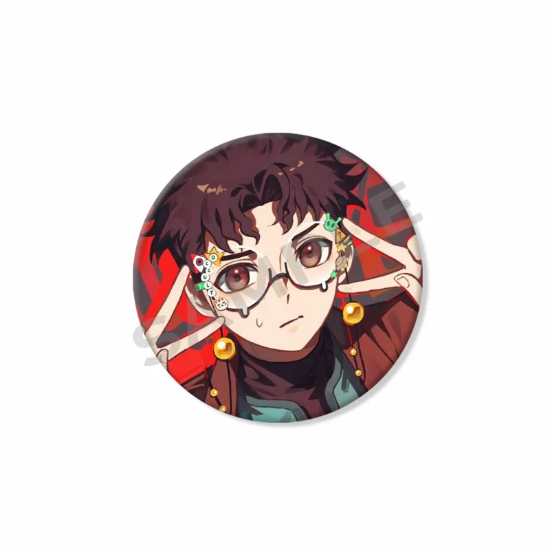 Anime Dandadan Icons Lapel Pins Cartoon Character Cosplay Badge Handmade Tinplate Round Brooch Hat Clothes Jewelry Accessories
