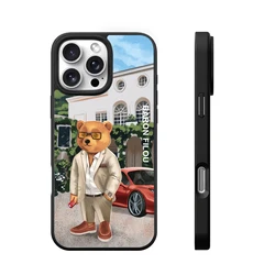 BARON FILOU bear phone case for iphone 16 15 14 13 12 11 pro max plus cover Luxury car fashion funda sport Skiing cases carcasa