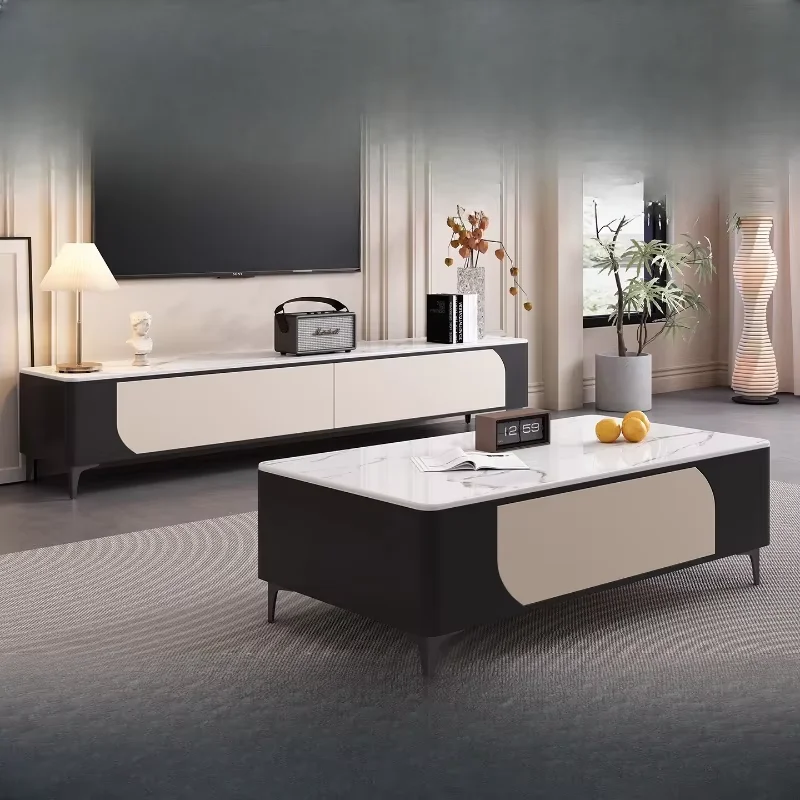 Living Room Wood TV Stand Tall Luxury Luxury Modern TV Stand Black Legs Meuble Television Salon Furniture Home Living Room