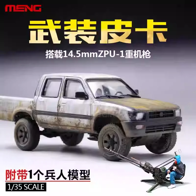 

MENG VS-001 Pick Up w/ZPU-1 1/35 Military Assembling Scale Model Kit DIY Toy, Collection Birthday Gift