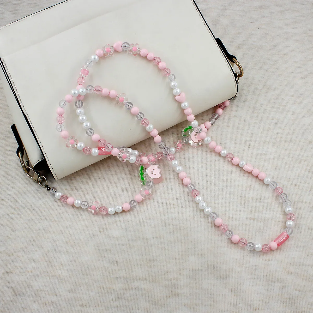 الحلو الهاتف شنقا حبل زهرة التوليب مطرز حقيبة سلسلة قلادة قضية الهاتف الخليوي حزام Crossbody مكافحة خسر الحبل الملحقات