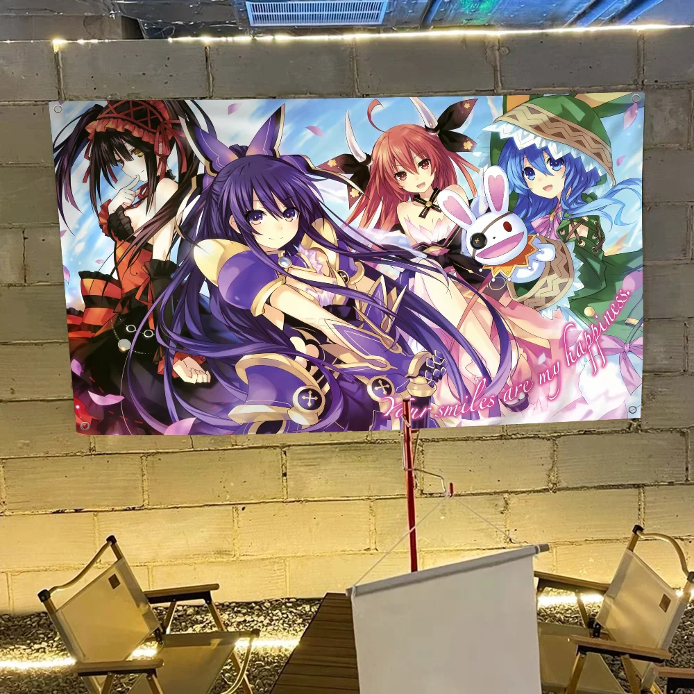 Anime DATE A LIVE Retro Flags Multiple Choice Living Studio Booth Interior Decoration Banner