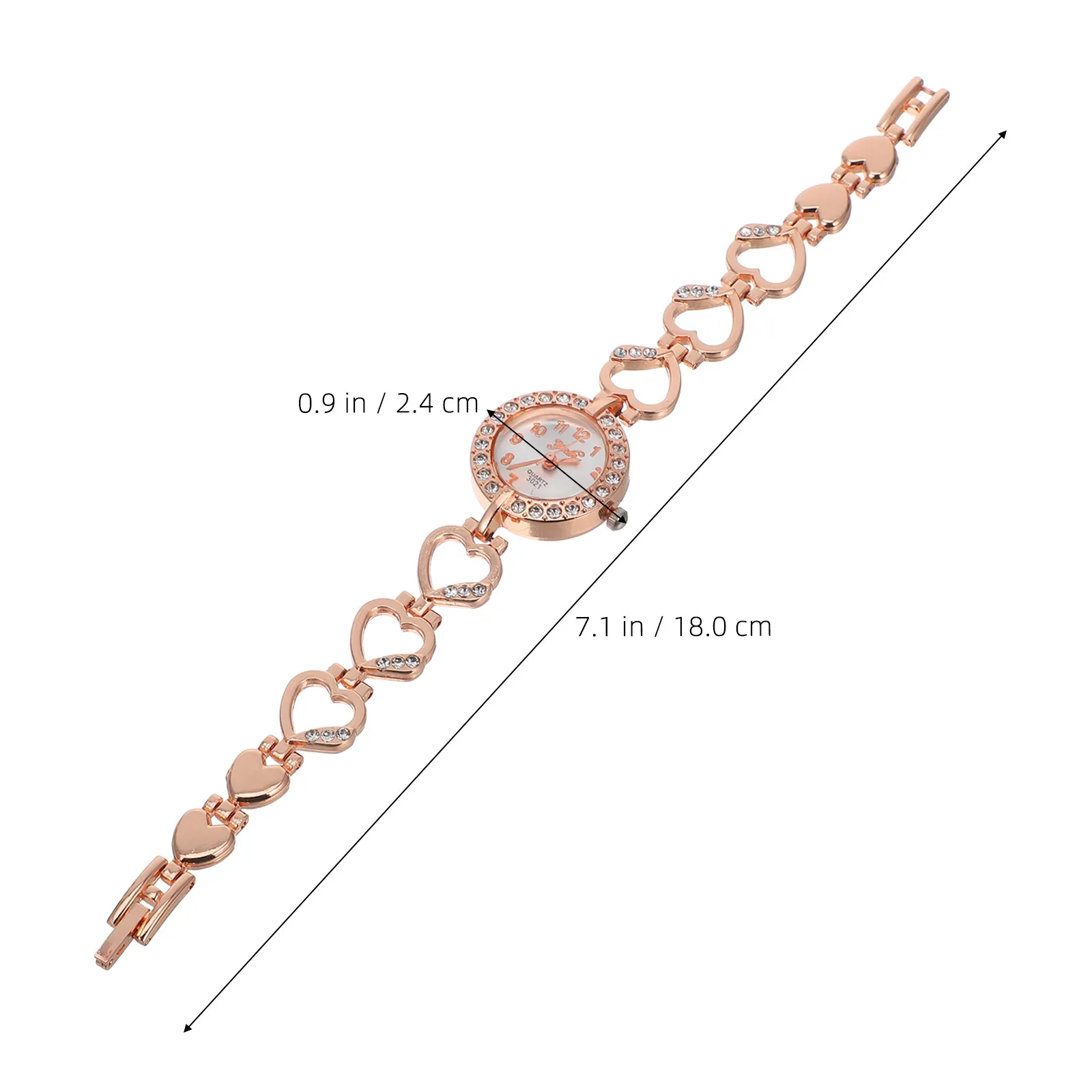 Rose Gold Rhinestone Quartz Watch For Women Fashion Wrist Decoration Delicate Waterproof Design Unique