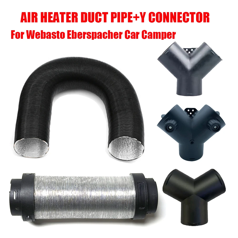 

Air Diesel Heater 1/1.5/2M Length Duct Pipe Tube Hose Outlet Exhaust Joiner 60mm Y Piece Connector For Webasto Eberspaecher