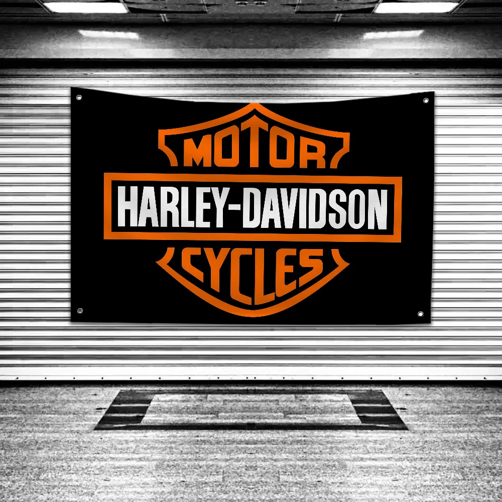 Flag to Hang Flags for Rooms Banner for Bedrooms Garage Decoration Tapestry M-Harley-Davidsons Funny Flag on the Wall Items Home