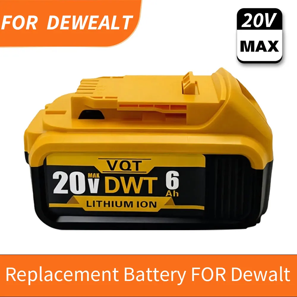 Pro DEWALT 20V Ah/6,0Ah akumulátor, kompatibilní s nářadím 20V Max, lithium-iontová baterie s dlouhou životností, rychlé nabíjení DCB201 DCB203DCB206 - náhled 3