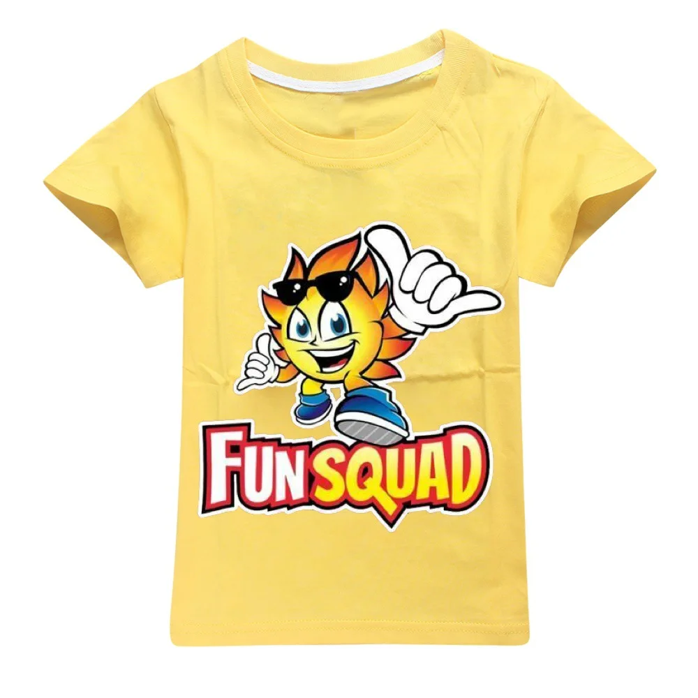 Fun Squad Gaming Children T-Shirts Game Tee Shirt Kids Cartoons Kawaii Casual Clothes Boy Girl Tops Short Sleeve Pullover