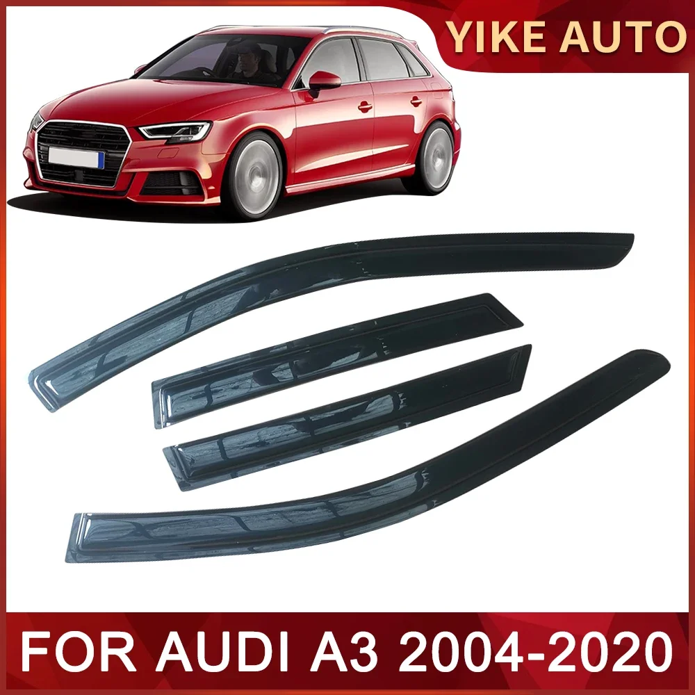 

Козырек оконный для AUDI A3 8 в 8P 2004-2020, ветрозащитный козырек для двери, защита от ветра, дождя, боковые окна, ветрозащитные дефлекторы, аксессуары