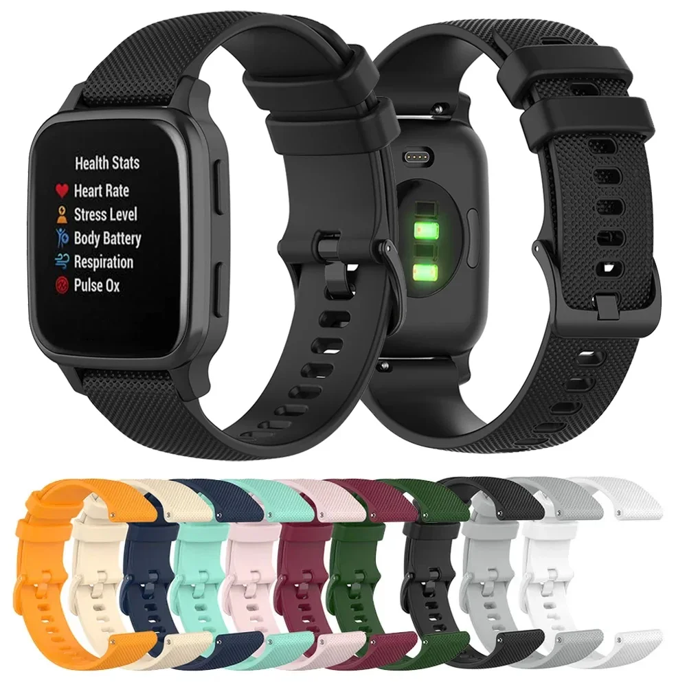 Correas oficiales de 20mm y 22mm para Garmin Venu SQ Venu 3 2 Plus, correa de silicona para reloj inteligente Garmin Forerunner 255 Music 265