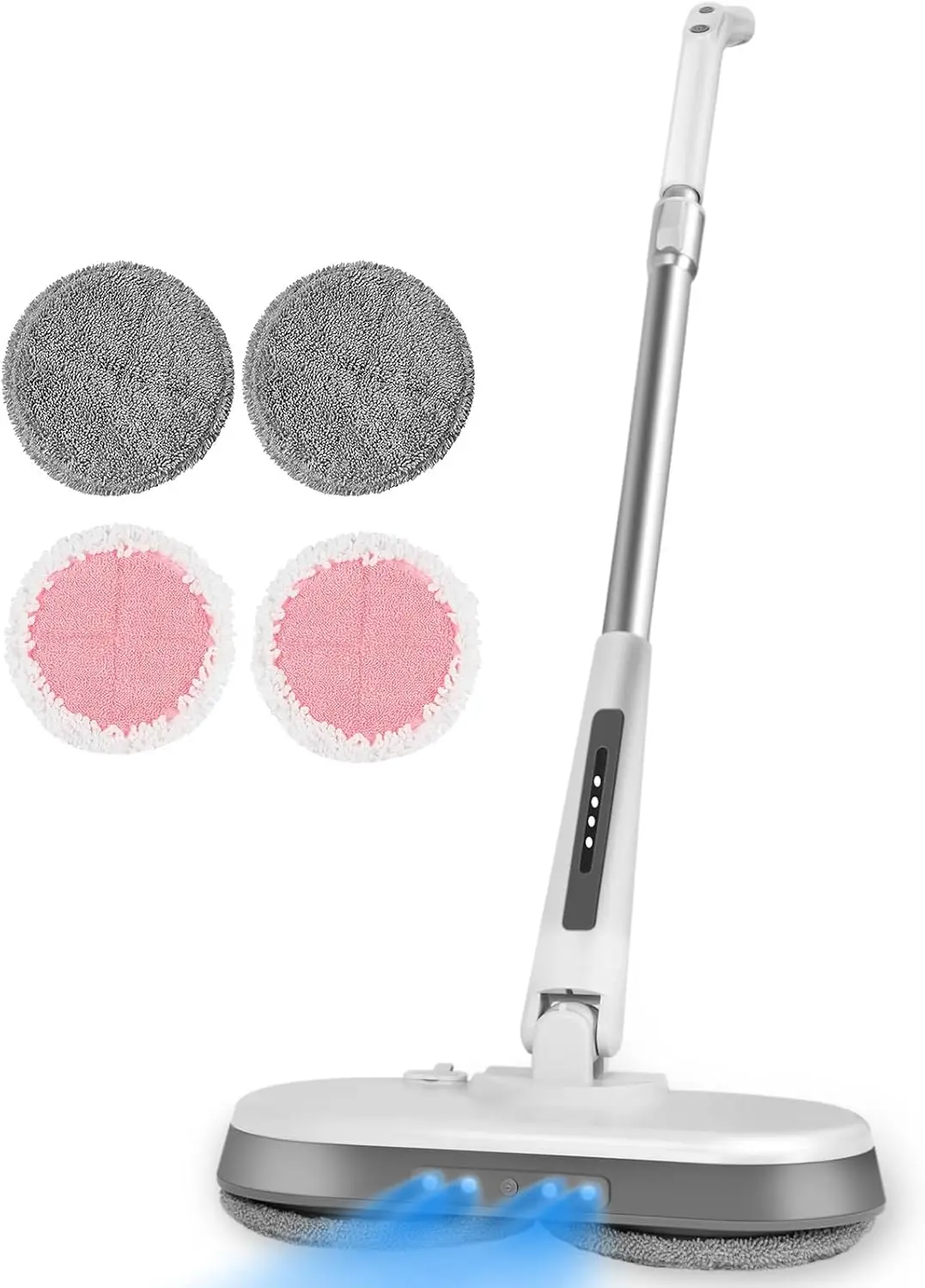Cordless Electric Mop, Electric Spin Mop with LED Headlight and Water Spray,60 Mins Spin Power Scrubber Mops for Floor Cleaning,