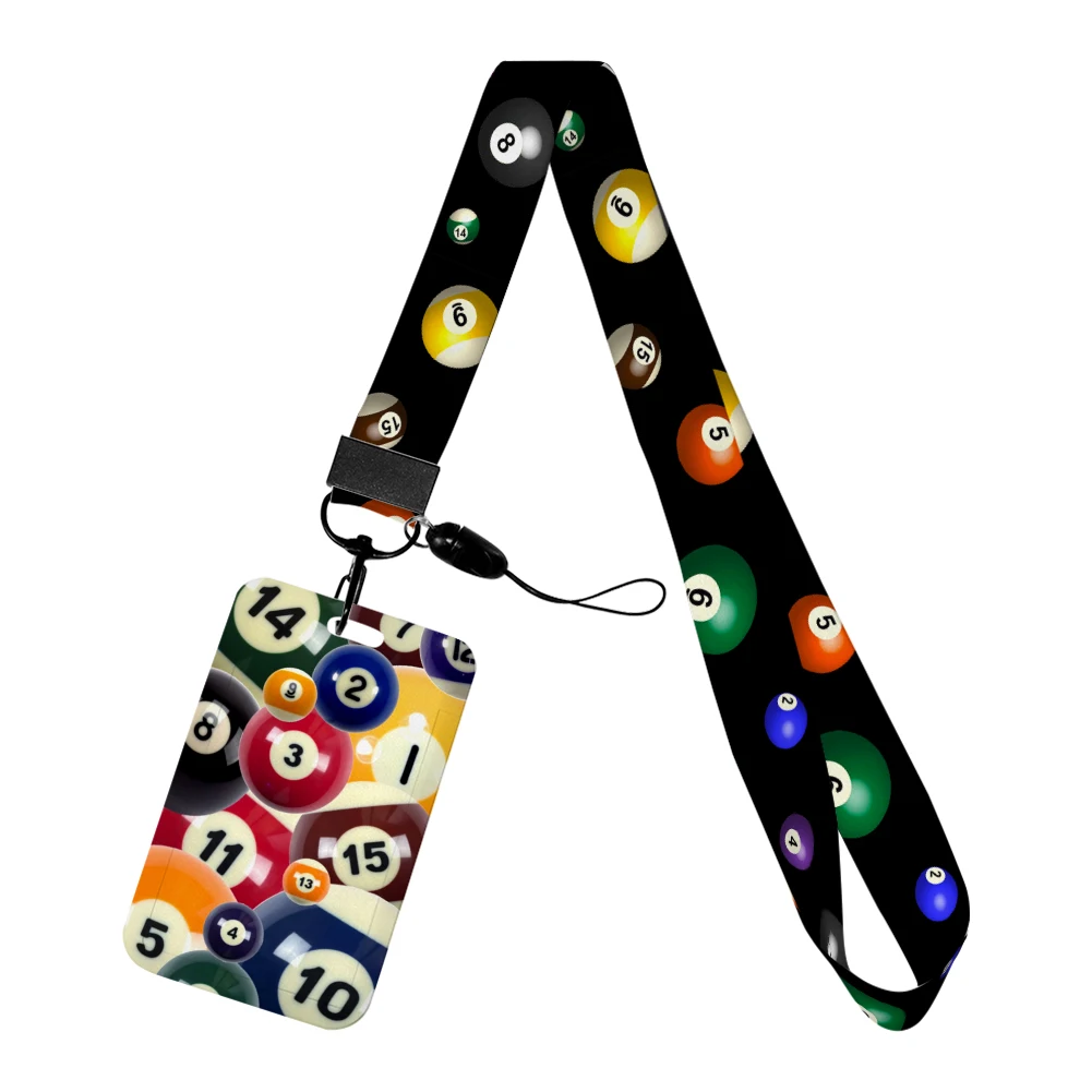 

New Arrival Billiards Credential Holder Game Lanyards For Neck Strap For Card Badge Gym chain ring Accessories