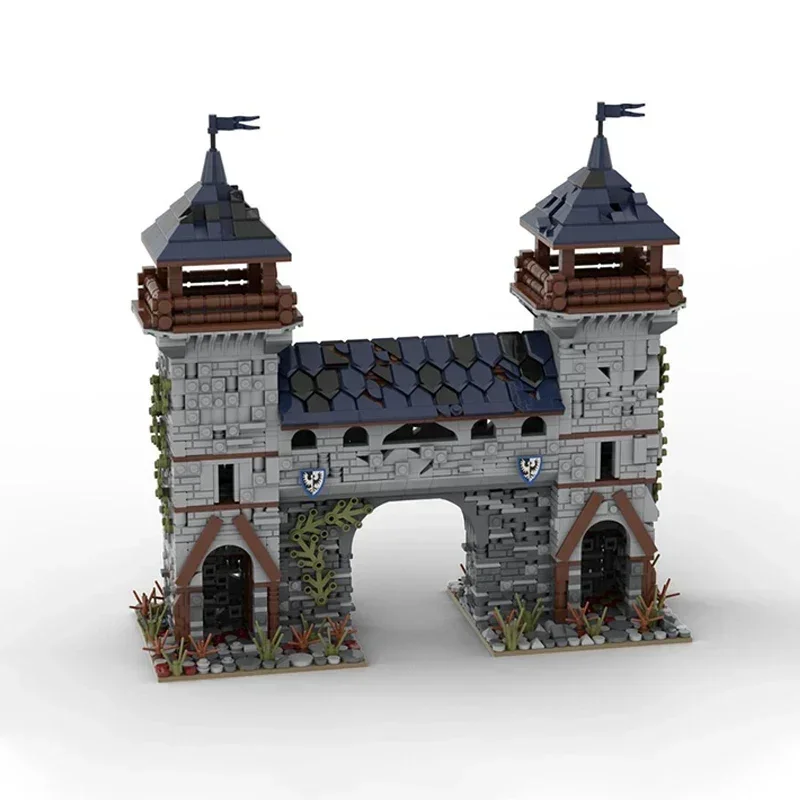 Medieval Castle Model MOC Building Bricks Military Guard Outpost Modular Technology Gifts Holiday Assemble Children Toys Suit