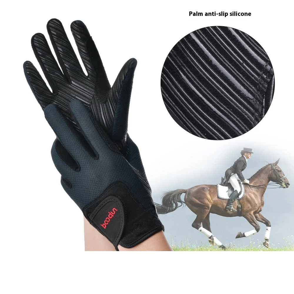 New Outdoor Riding Gloves Wear Resistant Anti Slip Breathable All Finger Riding Gloves Riding Racing Silicone Gloves 2025 New