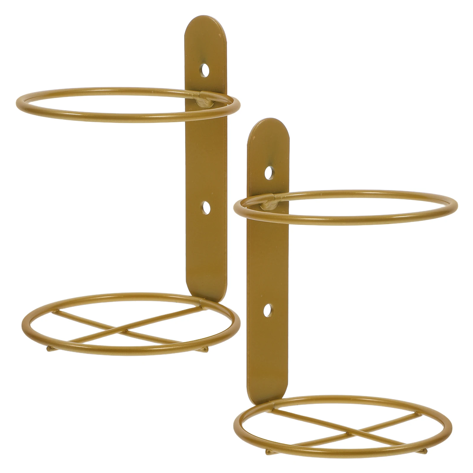 

2 pcs WallMounted Rack Iron Single Bottle Holder Bracket Spacesaving Elegant Display Secure Stable WineBottle
