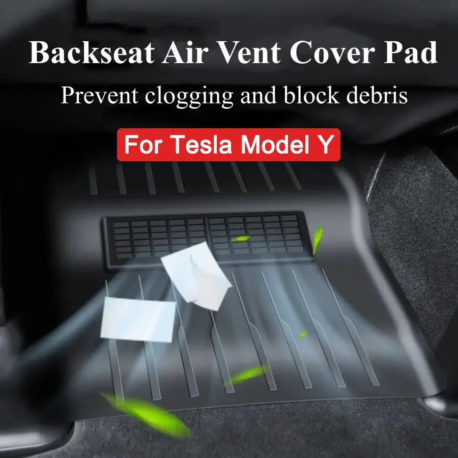 

For Tesla Model Y Under-seat Air Vent Fully Cover Pad Outlet Mask Backseat Integrated Design Air Flow Vent Grille Protection