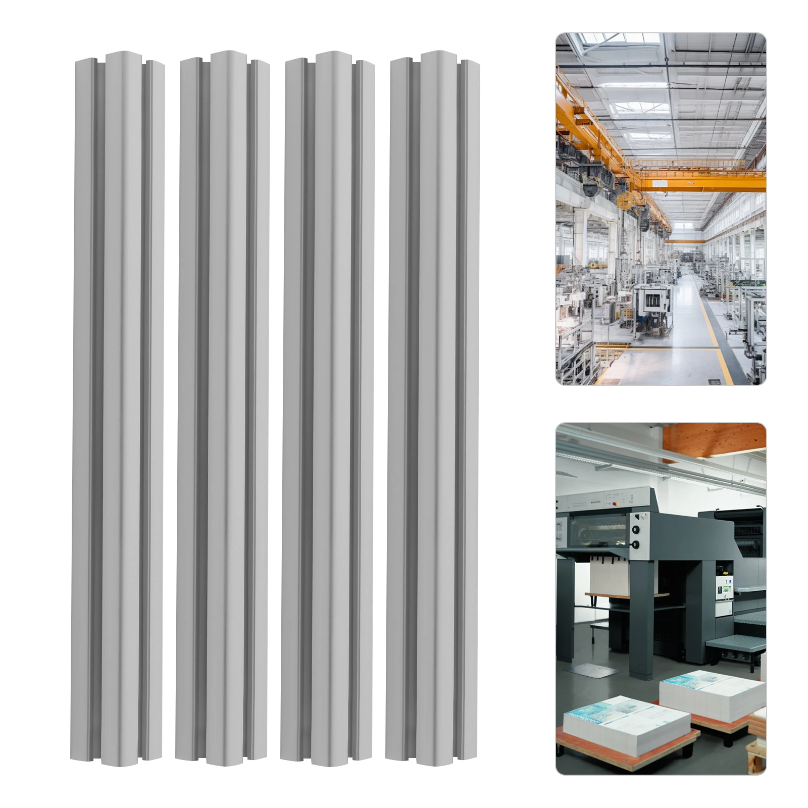 T-groove aluminium profile 4 Pieces of 4080T Slot Aluminum Profiles 0.4 Meters Silver