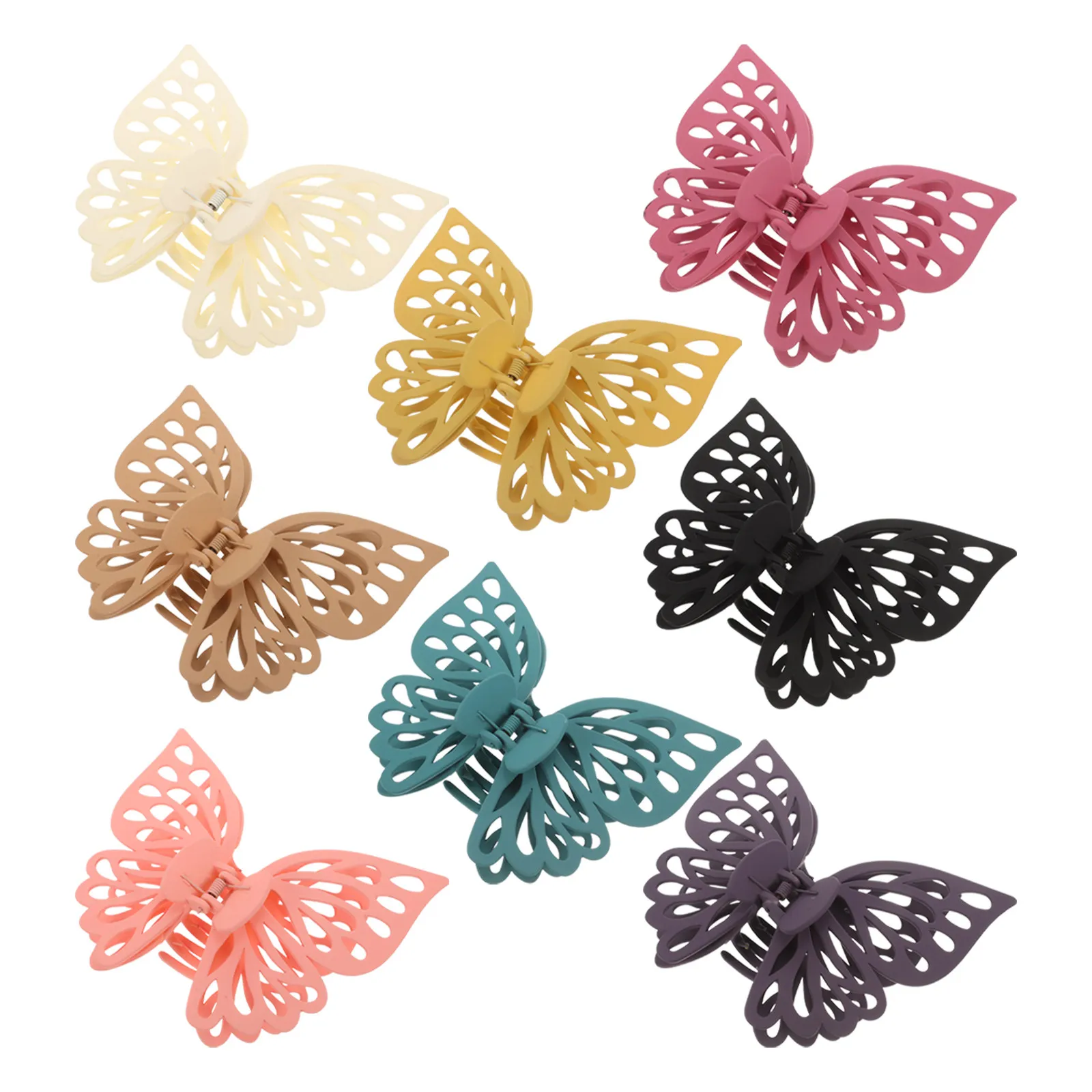 

8Pcs Hair Clips Pack Modern Butterflies Design Heavy Duty Hair Jaw Clips for Women and Girls Versatile Styling Accessory