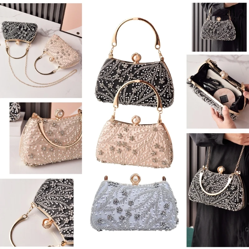 

H3CB Клатчи Кошельки Женские сумки со съемной цепочкой из жемчуга Вечерние сумки Сумка на плечо для выпускного вечера и свадьбы