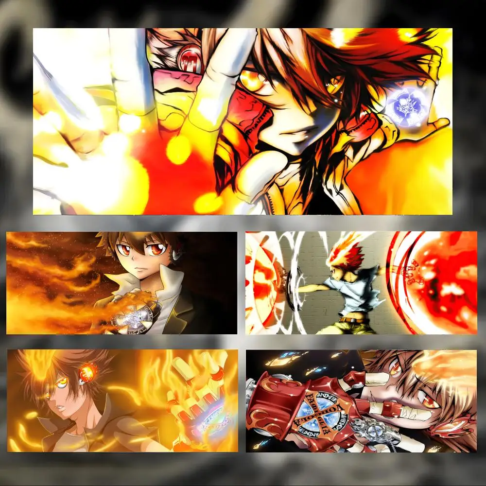 Anime Action H-Katekyo Hitman Reborn! Mouse Pad Large Gaming Mousepad with Stitched Edges Thickened Desk Mat PC