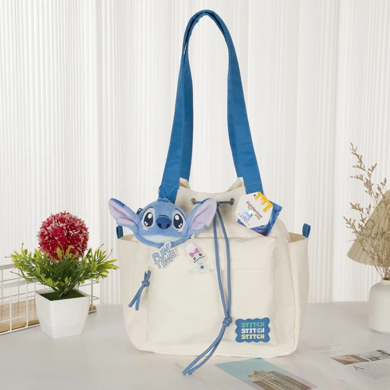 Disney Stitch Functional Bags Fashion Cartoon & Cute Large Capacity Computer Bag Handbag Simple and Versatile Shoulder Bag