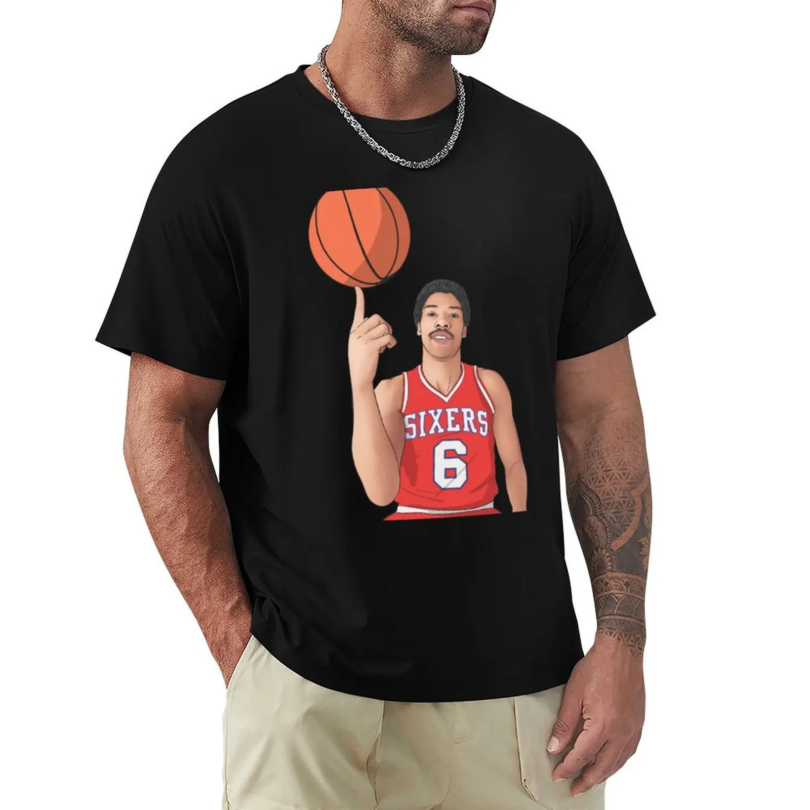 Julius Irving - Dr. J - Camiseta leve para treinamento de ginástica SIXERS