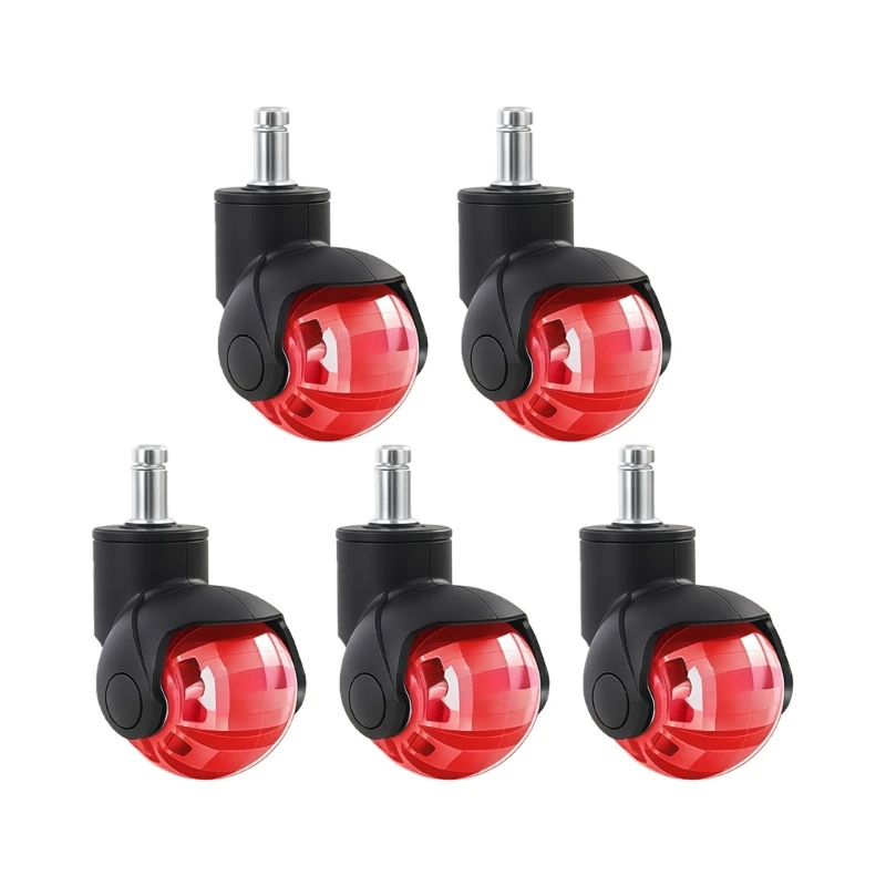 U55D Noiseless PU Casters 11x22mm Size For Sofas Chairs Ball Type Universal