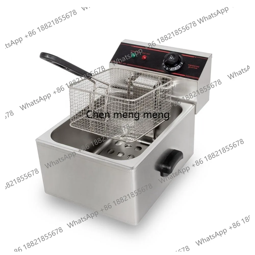 

Одноцилиндровая электрическая фритюрница емкостью 8 л, жареные куриные отбивные, коммерческая фритюрница с маслом для картофеля фри