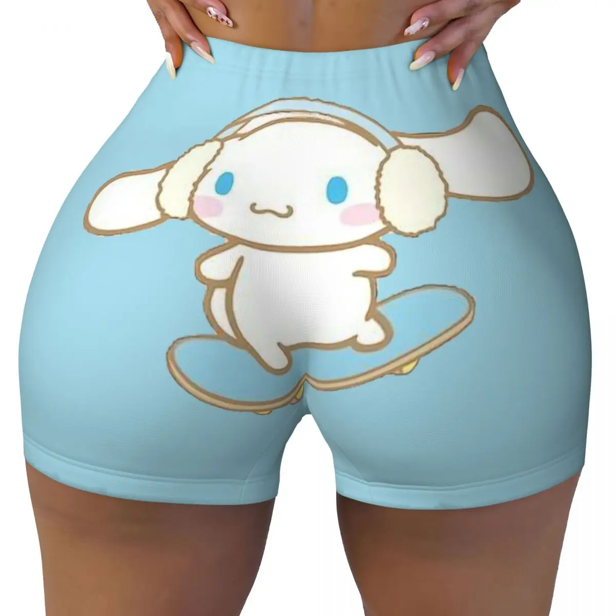 

Custom Skating Cinnamoroll Workout Shorts Women Gym Running Biker Yoga Shorts