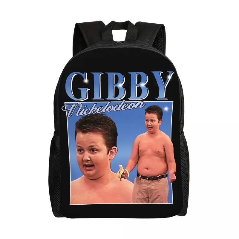 Funny Gibby Meme Icarly Backpacks for Girls Boys TV Show Noah Munck School College Travel Bags Women Men Bookbag 15 Inch Laptop