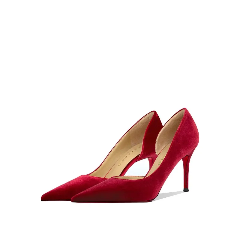 

Red high heels, French side clearance 12cm banquet dress, single shoe, feminine temperament, high-end and not tiring for feet