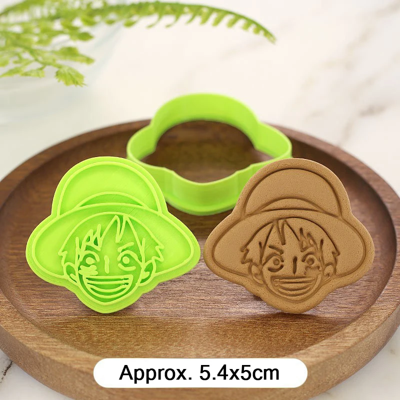 One Piece Luffy Zoro Biscuit Mould Cookies Cutters Cartoon Pressable Confectionery Stamp Kitchen Baking Pastry Tools Bakeware