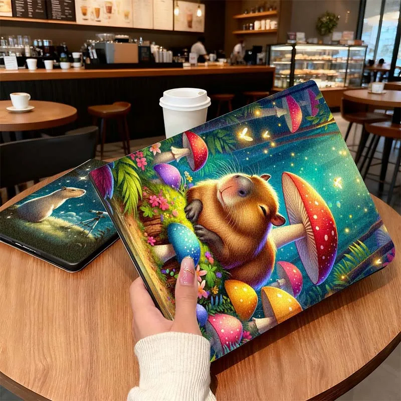 

Capybara Cartoon Cute For OPPO Pad 2 3 4 Neo Air SE X Pro 10.36 11 11.4 11.61 12.1 13.2 Inch 2025 Foldable Tablet Case