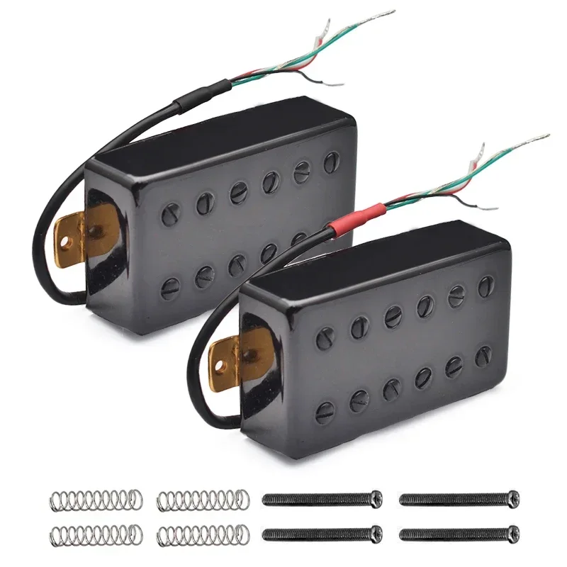 

Double Coil 12 Hole Humbucker Pickup for LP Electric Guitar Neck/Bridge 50/52mm Black Chrome