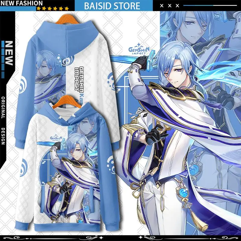 

Genshin Impact Kamisato Ayato cosplay printing sweatshirt hoodies for autumn/winter Unisex harajuku casual hoodie men hoodi