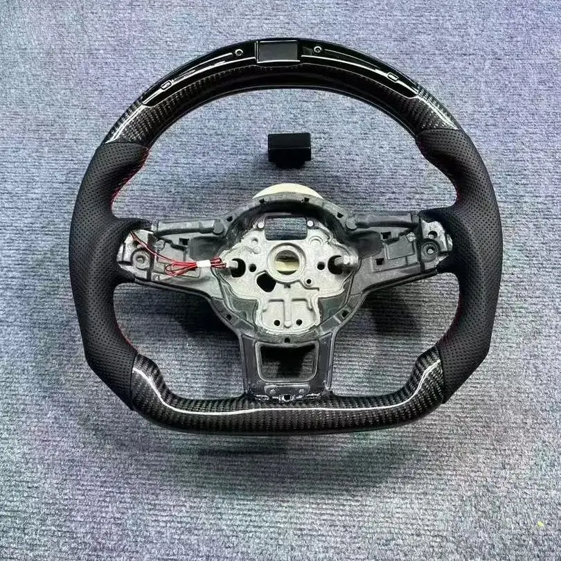 

Suitable for Volkswagen Golf 7R 6 7 R Jetta MK6 MK7 GTI Polo Custom Carbon Fiber Belt LED Display Competitive Steering Wheel
