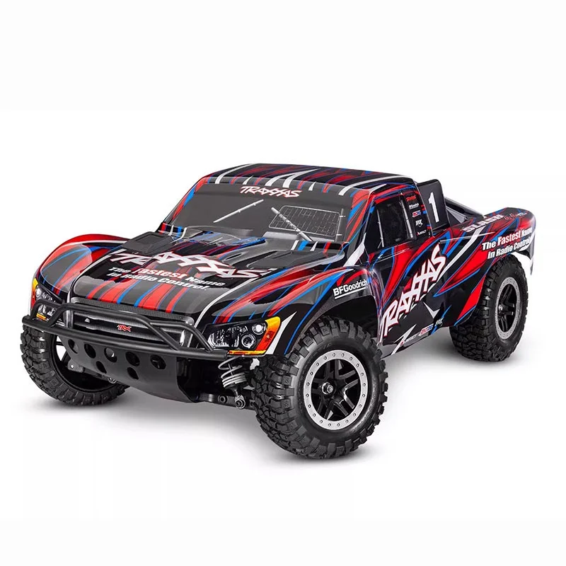 TRAXXA 1/10 4WD Slash 68386-4 Радиоуправляемый автомобиль, быстросъемное высокое шасси, дистанционное управление, электрический короткий грузовик, модель внедорожника, игрушка