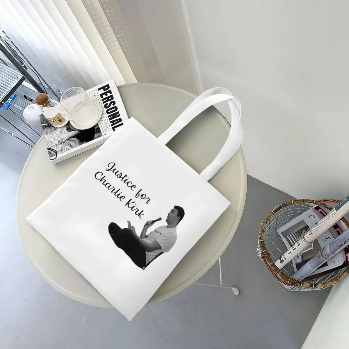حقائب حمل للجنسين من أجل تشارلي كيرك، حقيبة بقالة ذات سعة كبيرة لحقائب اليد للأطفال