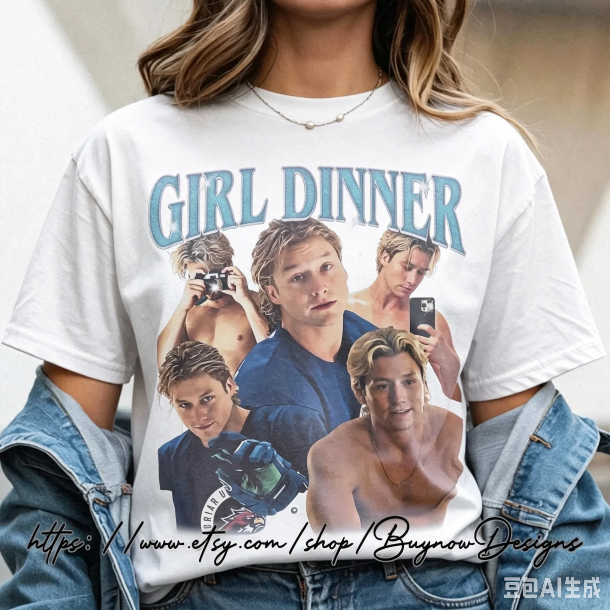2026 Dean Di Laurentis Shirt Girl Dinner Retro T-shirt Off Campus Elle Kennedy Merch, Booktok Comfortable Color TV Drama T-shirt
