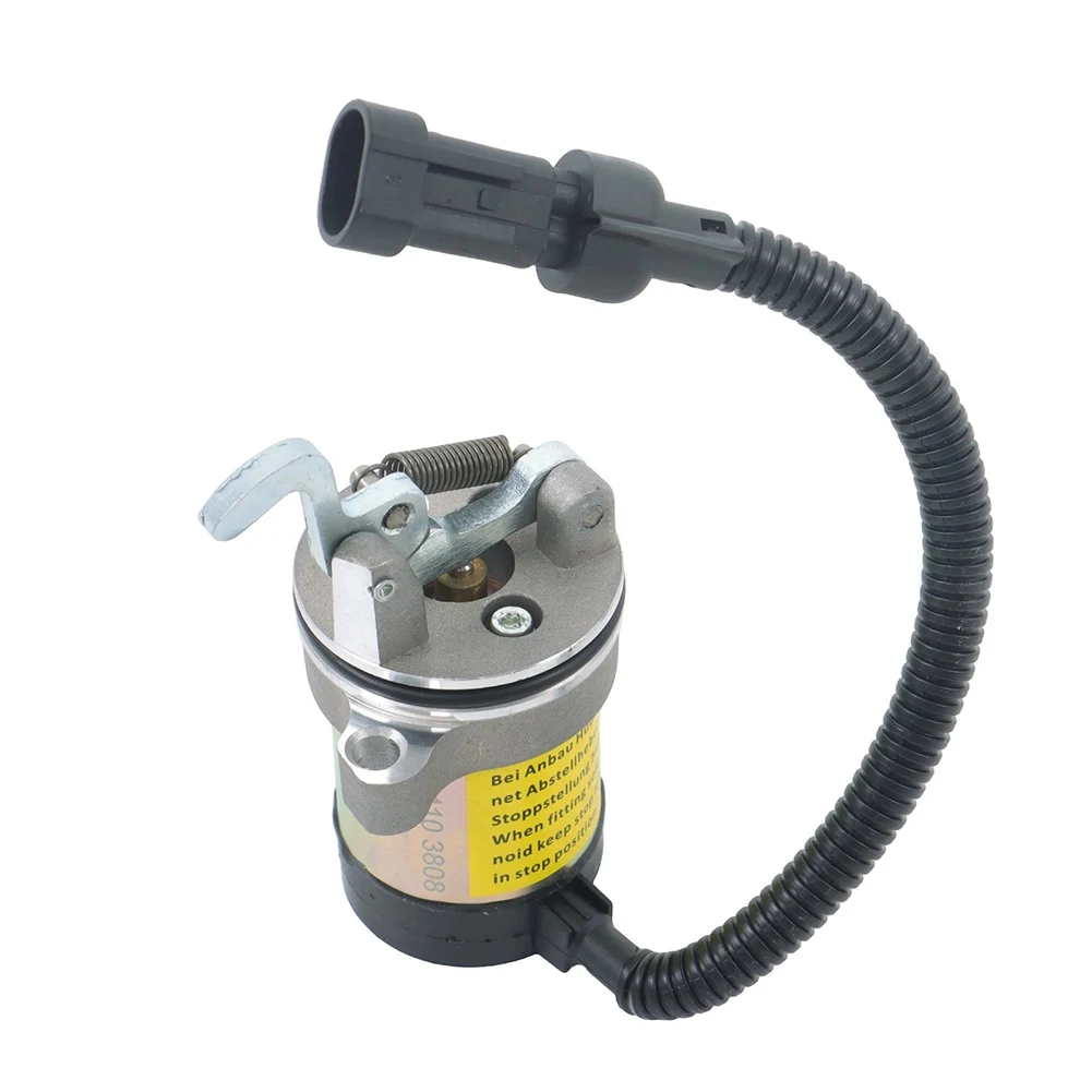 12V Fuel Shutoff Solenoids Valve 04103812 04103808 For F3L F3M/F4L For F4M 1011 2011 Engine Stop Coil With Wiring Harness