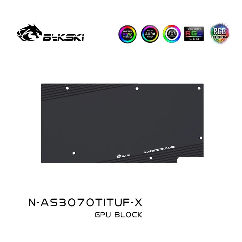 Bykski Gpu Water Blok Voor Asus Tuf Rtx 3070 Ti 8G Gaming Grafische Kaart, vga Liquid Cooler 5V/12V Rgb Sync N-AS3070TITUF-X