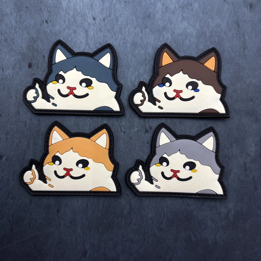 

Нашивка из ПВХ с изображением кота, тактический жилет/ремный значок, наклейка из ПВХ, с эффектом светящегося в темноте, наклейка на подкладку на крючок и петлю, нашивка на рюкзак, наклейка на одежду, мягкая резина