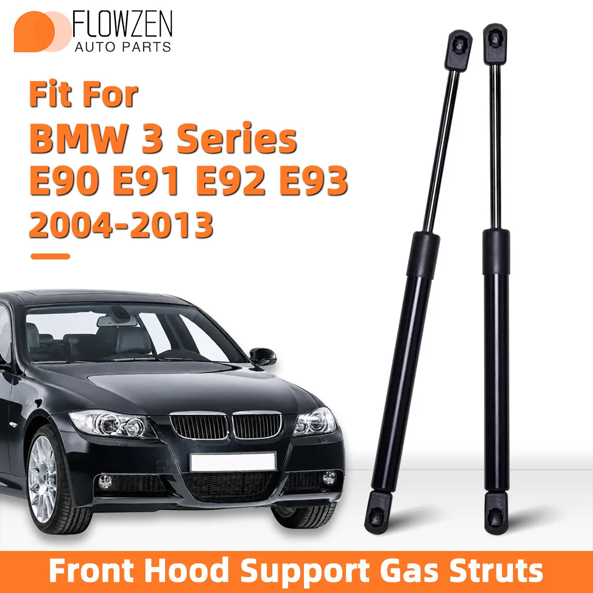 1Pair Car Front Hood Support Gas Struts Spring 51237060550 Fit For BMW 3 Series E90 E91 E92 E93 2004-2013 Struts Bar Bonnet Rod