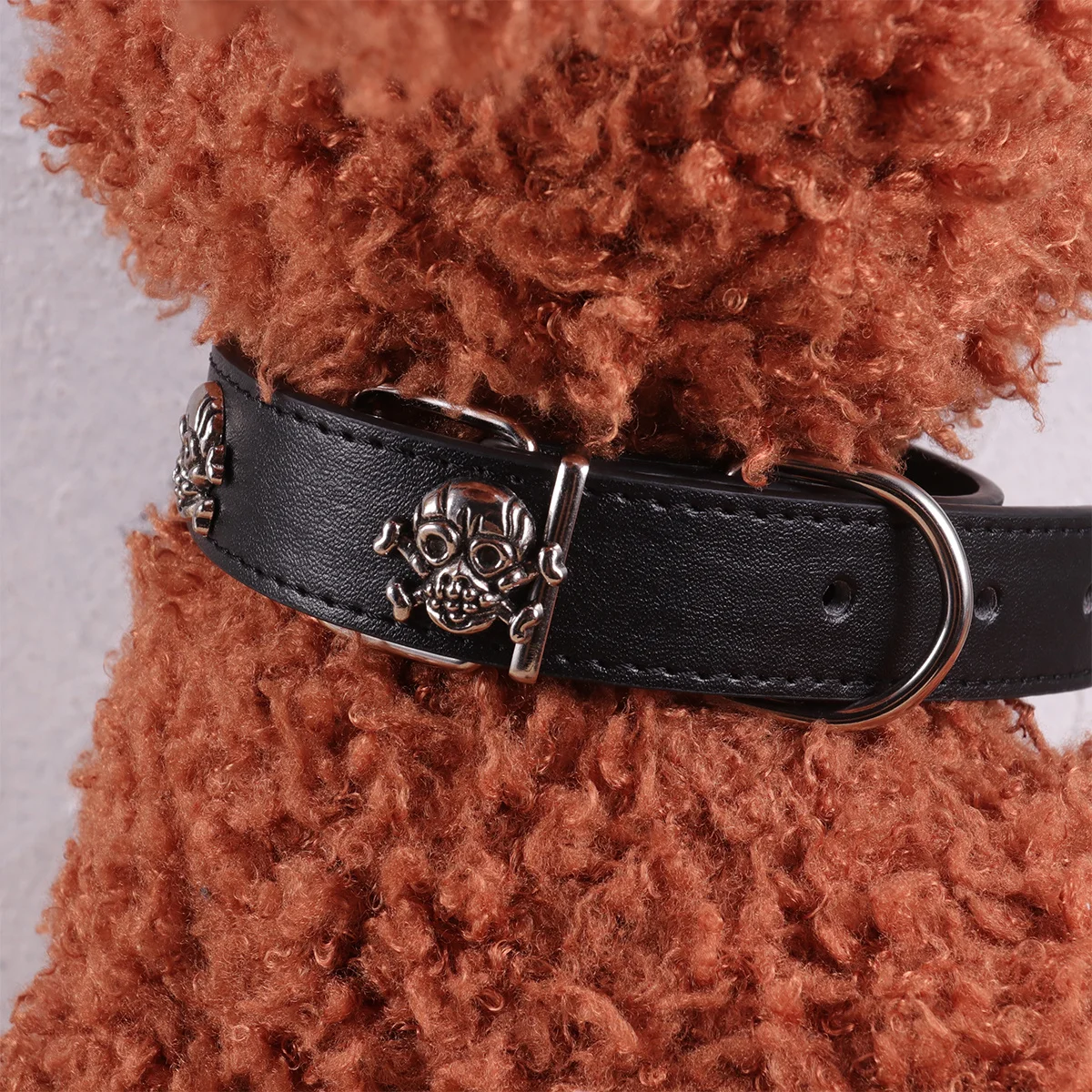 

1Pcs Black Halloween Skull Collar Durable Adjustable Pet Collar Comfortable Dog Cat Puppy Halloween Pet Dog Ornaments